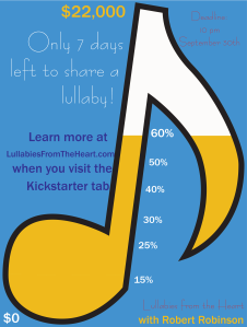 Pledge to help us reach our goal here: http://www.kickstarter.com/projects/122238286/lullabies-from-the-heart-with-robert-robinson 